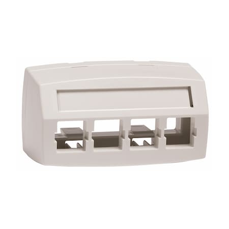 Commscope 4-PORT MODULAR FURNITURE, M14CE-E -262 FACEPLATE 0.125, SNAP, 760118273 M14CEE262FACEPL